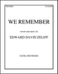 We Remember SATB choral sheet music cover
